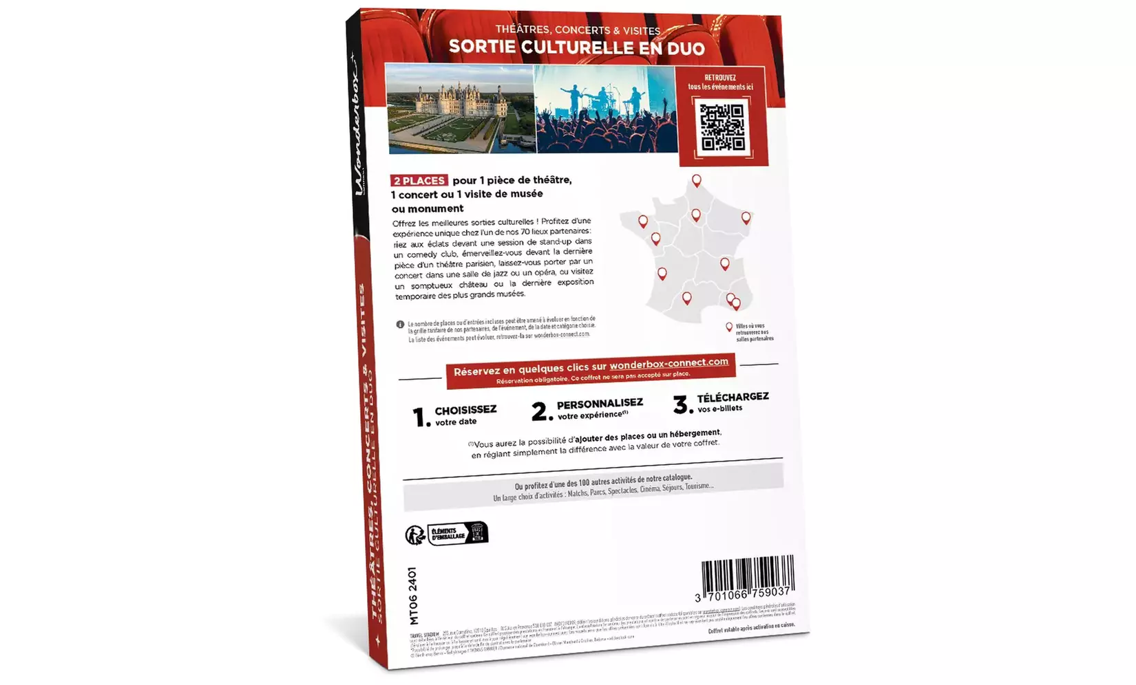 Coffret-cadeau "Théâtre, concerts & visites" avec Wonderbox Connect