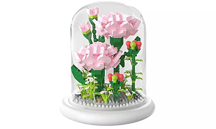 DIY-Baustein-Set für Blume in einer Glaskuppel im Modell nach Wahl - Second Medium