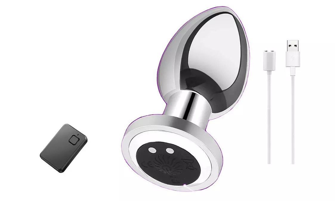 10 Frequency Wireless Remote Metal Vibrators Anal Plug Massager - Primary Image