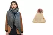 Women Fashion Winter Warm Knitted Hat Beanie Hat Scarf Set - Second Medium