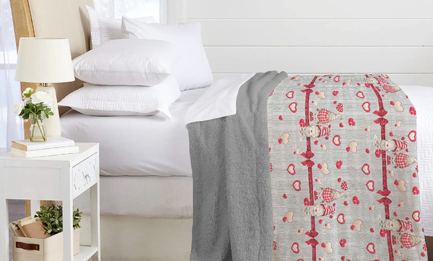 Image 8: Couverture plaid double face sherpa et microfibre