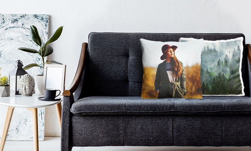 Image 3: Classic or Premium or Standard Personalised Photo Cushion 