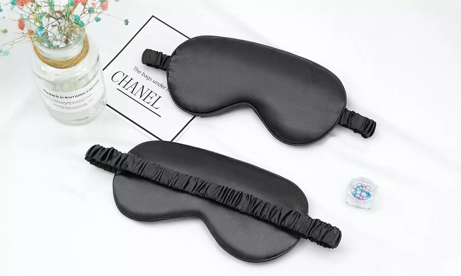 Double-sided Satin Silky travel Sleep Eye Mask Cover Padded Blindfold Smooth