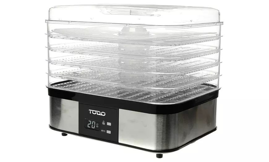Image 3: TODO 250W Stainless Steel Food Dehydrator - XJ-13703 by Panatech 
