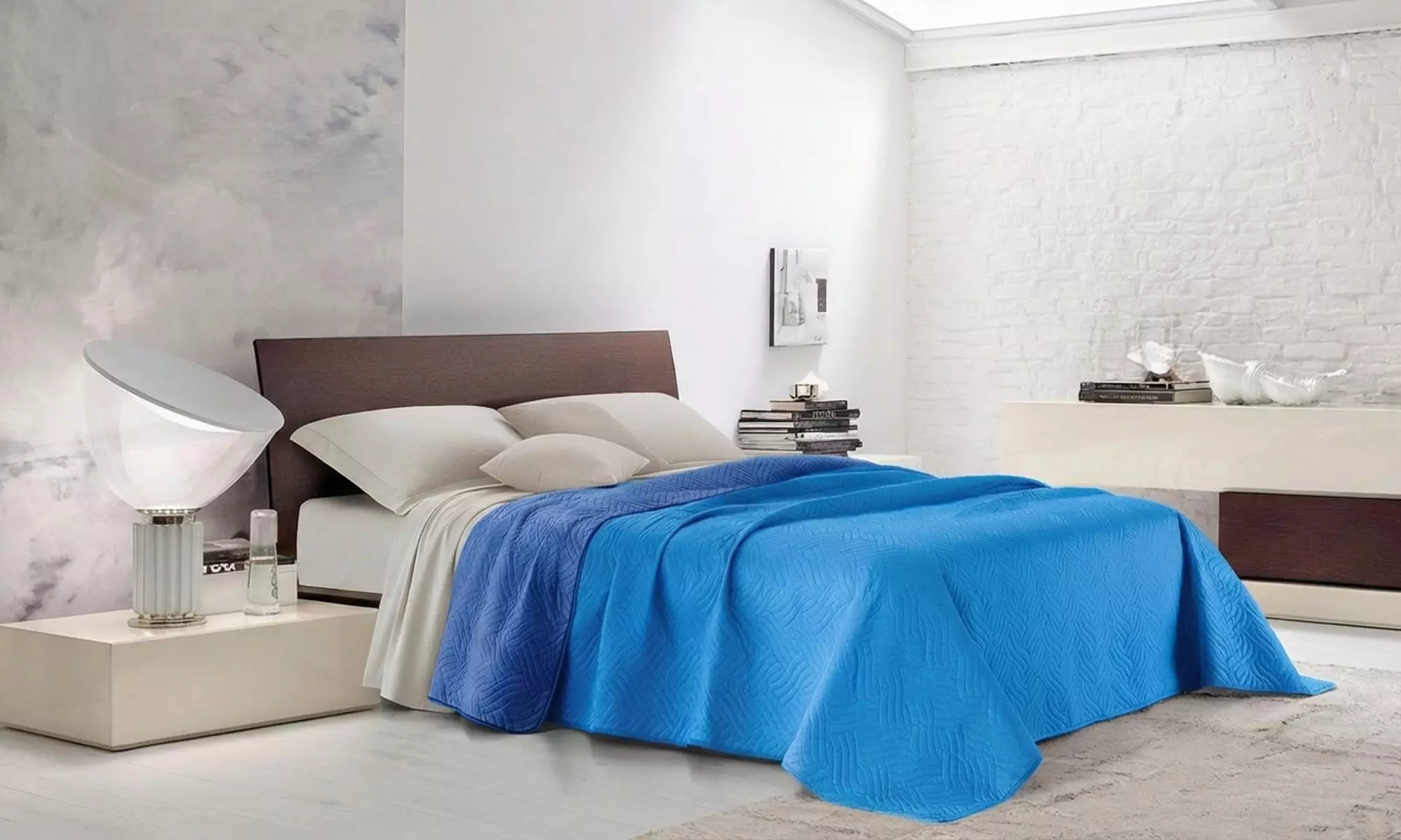 Tweekleurige sprei voor over je bed