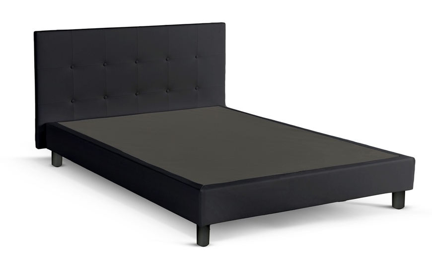 Image 15: Lit fixe "Triomphe" en similicuir, matelas "Cosmos" en option
