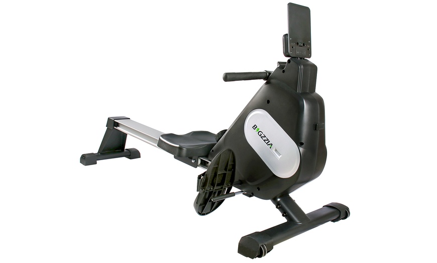 Image 2: 15-Level Adjustable Resistance Magnetic Rowing Machine