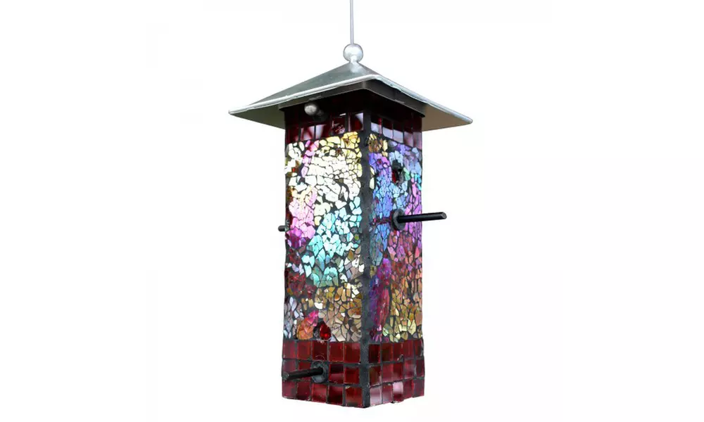 Mosaic Stained Glass Bird Feeder - Second Medium