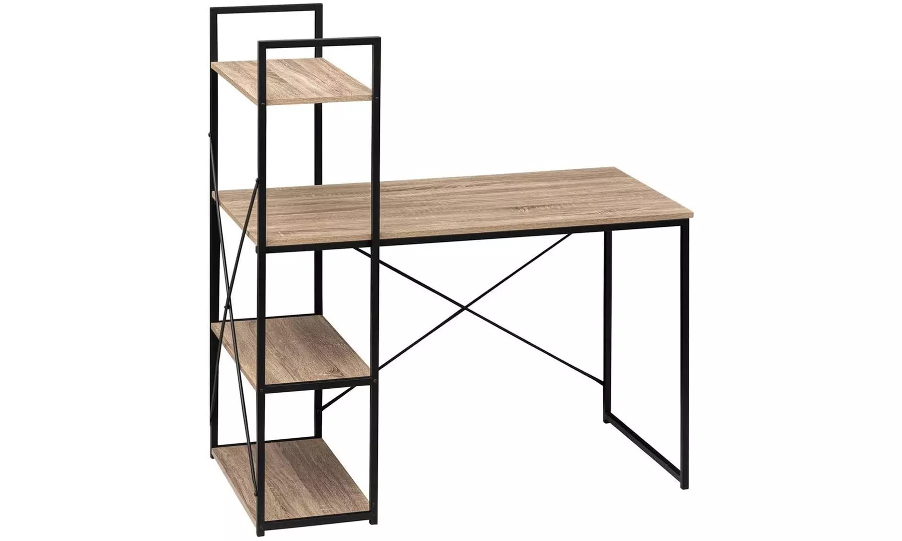 Scrivania da camera e studio con ripiani laterali, Avilia - Primary Image