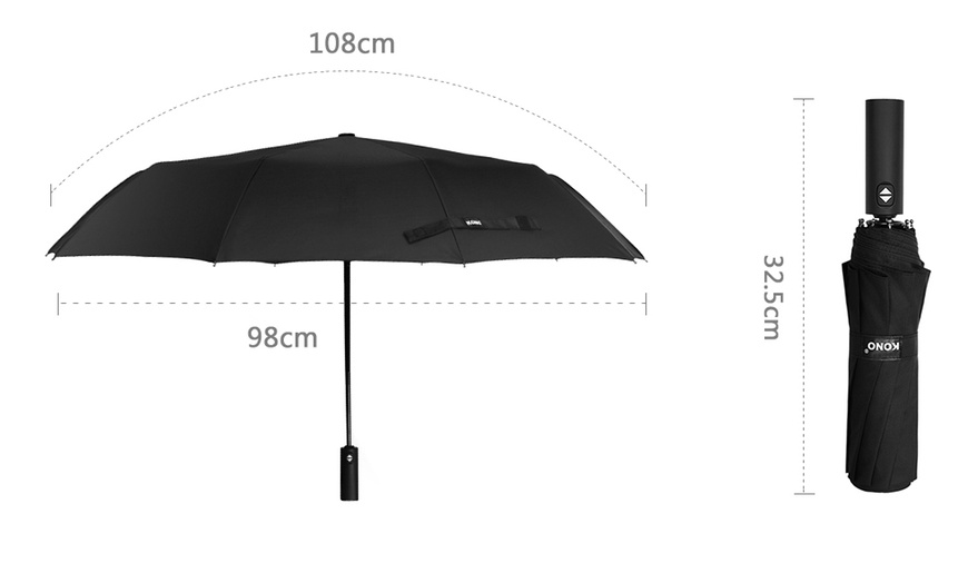 Image 8: Self-Opening Windproof Umbrella