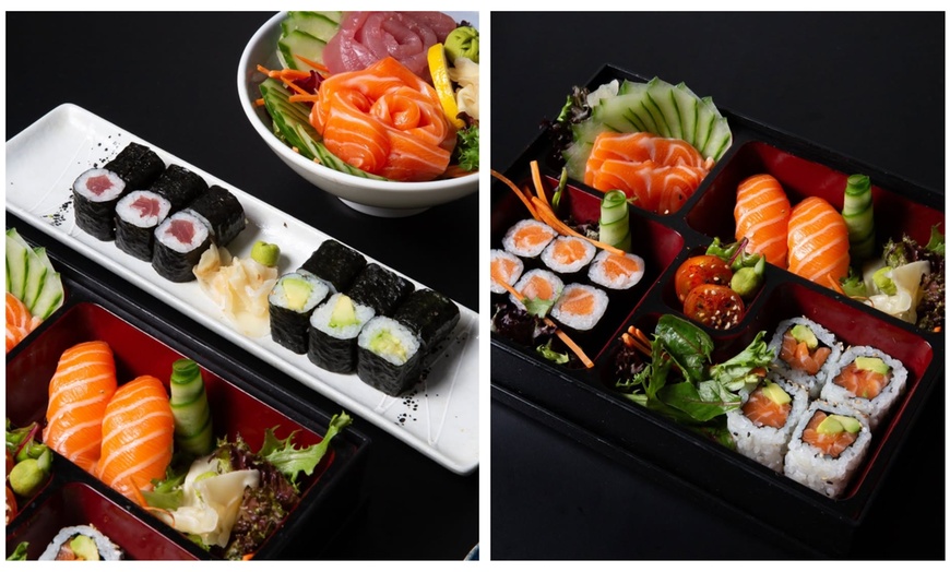 Image 7: Sushi Feast: 14, 28 or 44-Piece Platter with Starter/Dessert & Drink