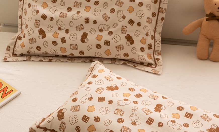 Image 46: Breathable Pure Cotton Kids Pillowcase Pair