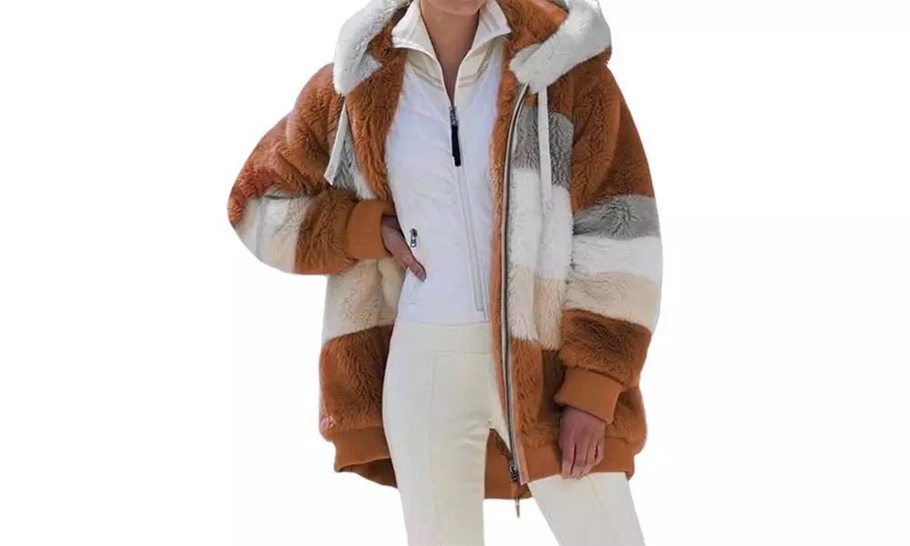 Cárdigan a rayas con capucha