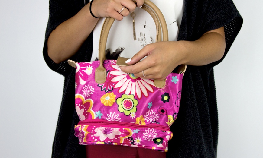 floral insulated lunch bag