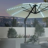 Image 1: Outsunny Cantilever Parasol with Solar or LED Lights
