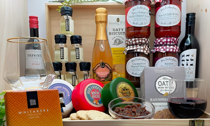 Image 2: Festive Foodie & Boozy Hampers Filled With Gourmet Snacks and Drinks