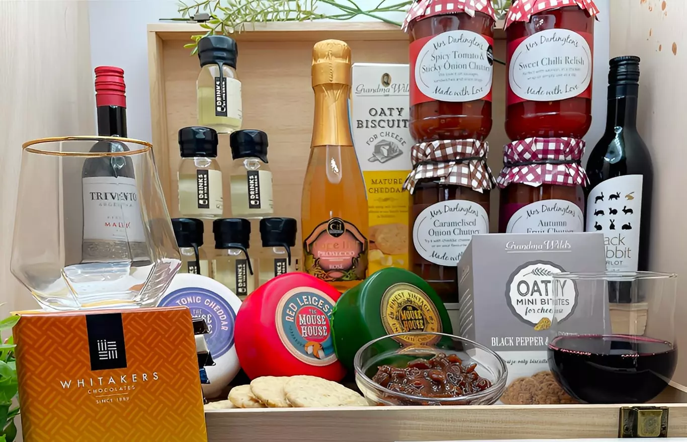 Festive Foodie & Boozy Hampers Filled With Gourmet Snacks and Drinks
