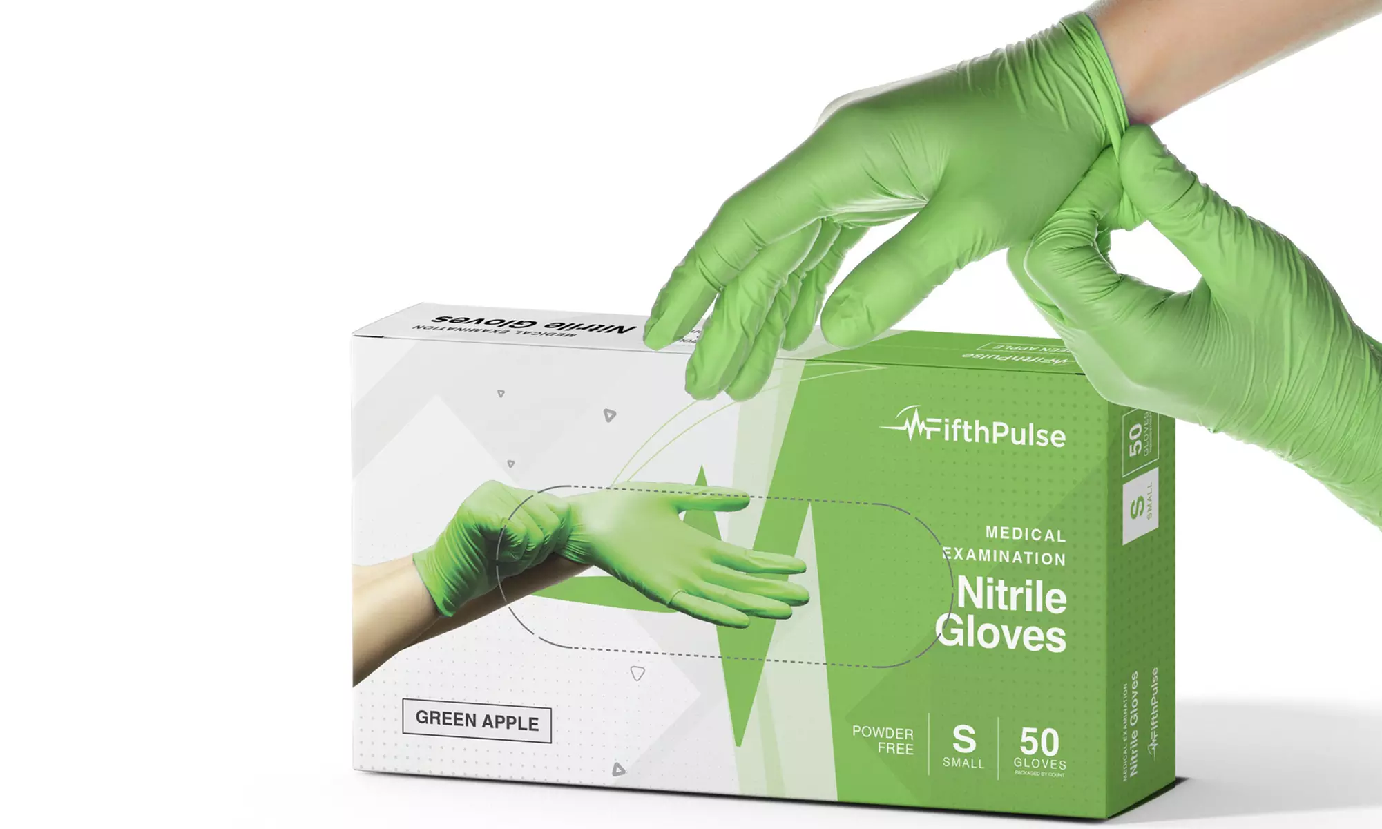 Fifth Pulse Nitrile Exam Latex Free and Powder Free Gloves - Box of 50