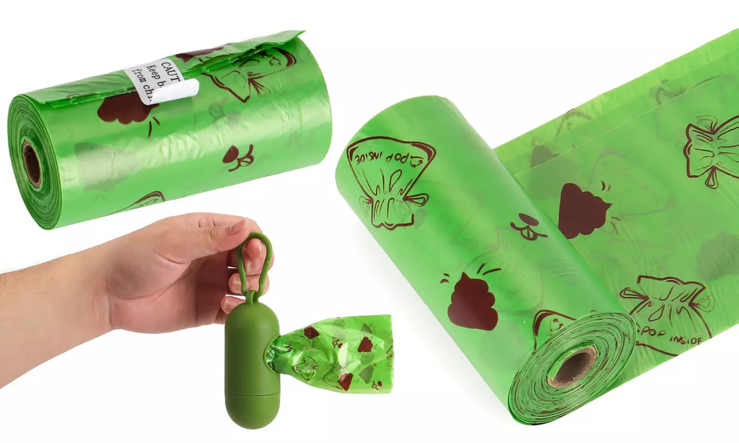 180 Count Dog Biodegradable Poop Waste Bags with Dispenser