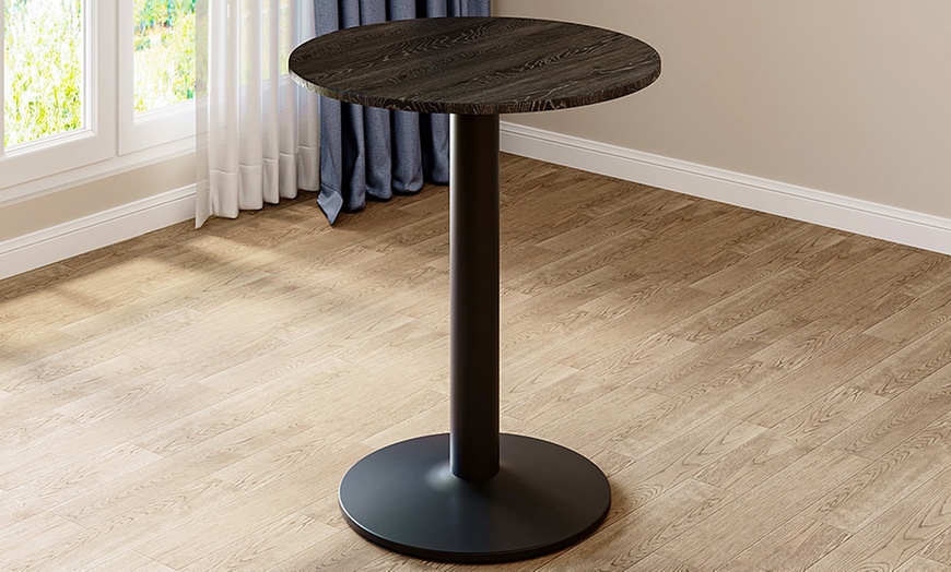 Image 5: Cafe Table with Metal Base