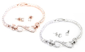 Arabella Bracelet and Earrings Set Made with Crystals from Swarovski®