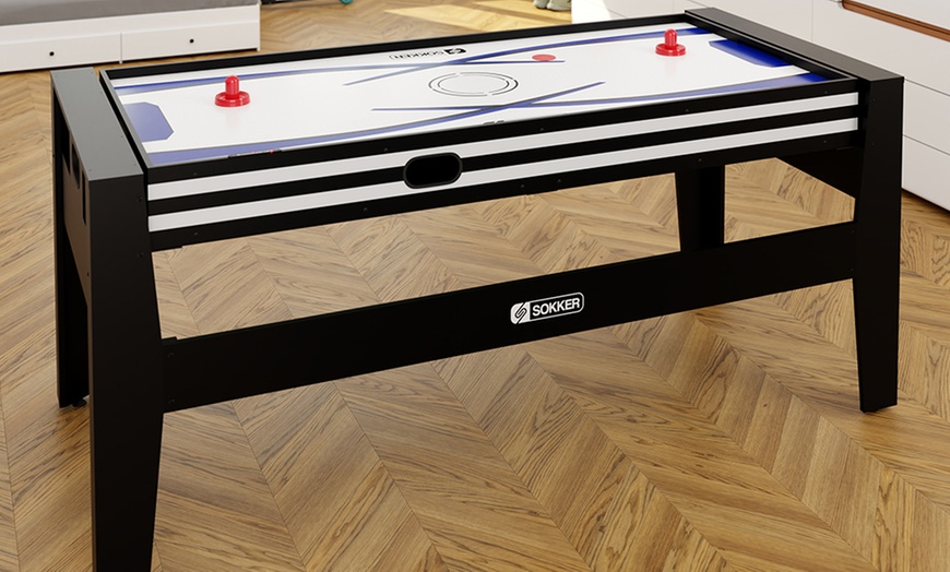 Image 10: Mesa o tablero multijuegos para niños y adultos de Sokker