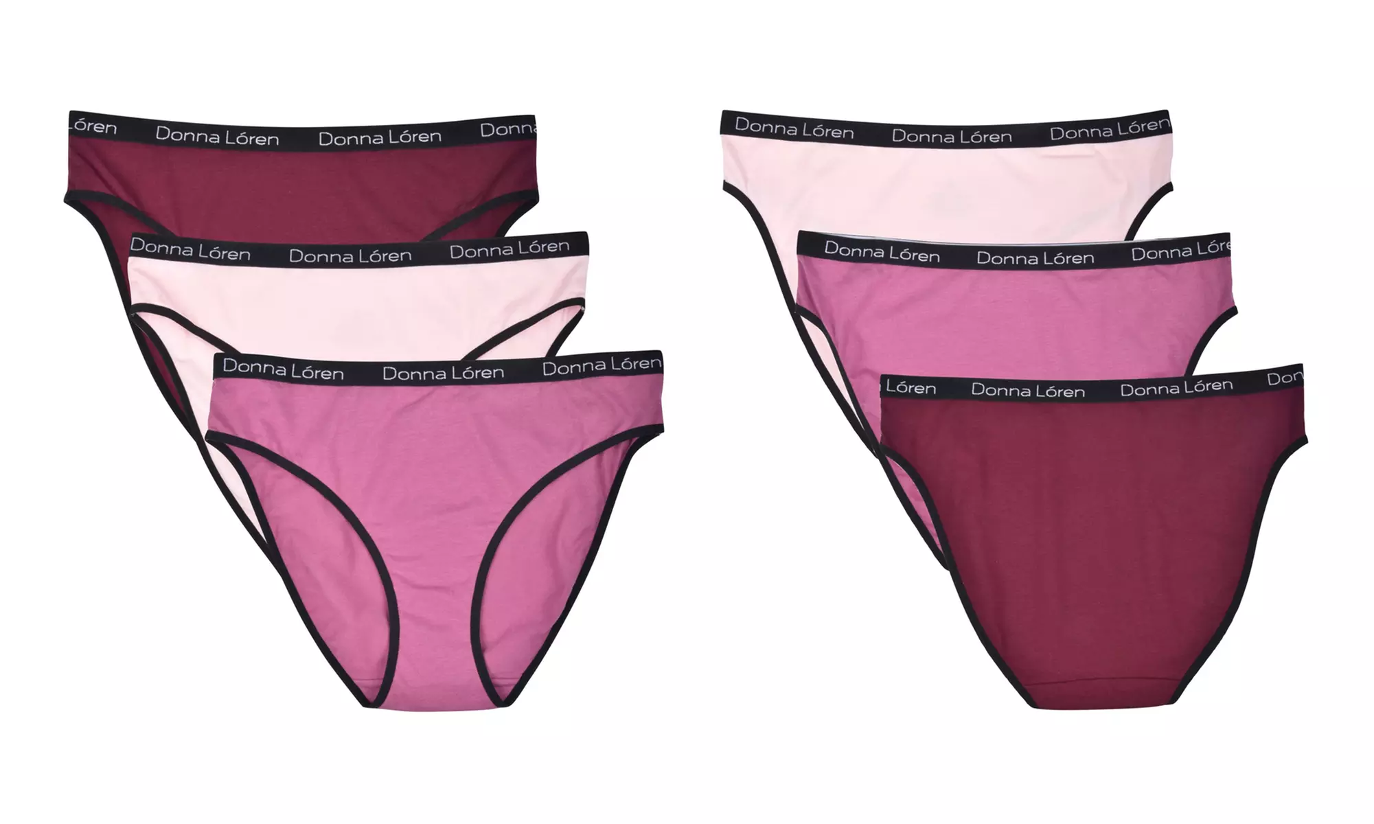 Donna L'oren Women's Panties 6-Pack S-XL- Bikinis or Hi-cuts