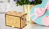 Wooden Music Box Hand Crank Engraved Vintage Toy Kids Gift-You Are My Sunshine