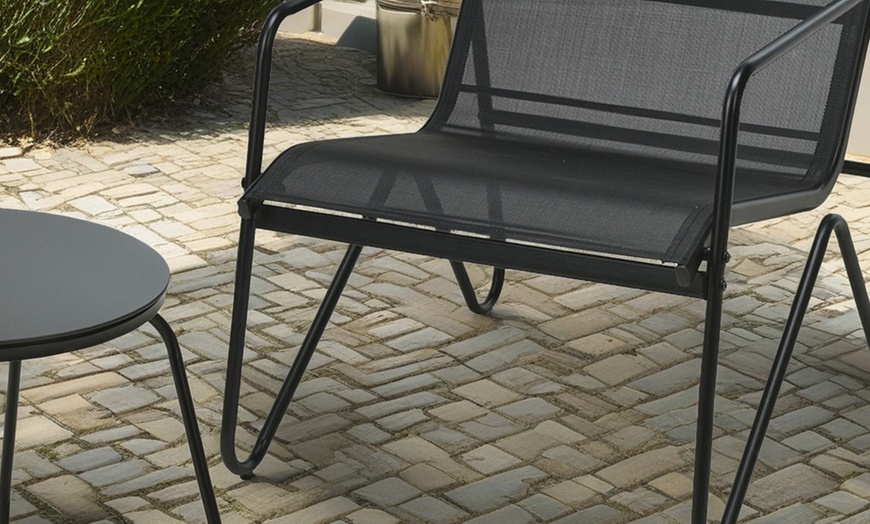 Image 6: Three-Piece Outdoor Bistro Garden Furniture Set