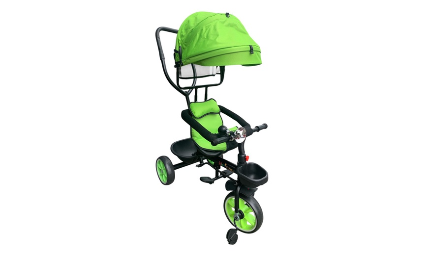 Image 8: Kids Pedal Trike 3-Wheel Stability with Parent Handle