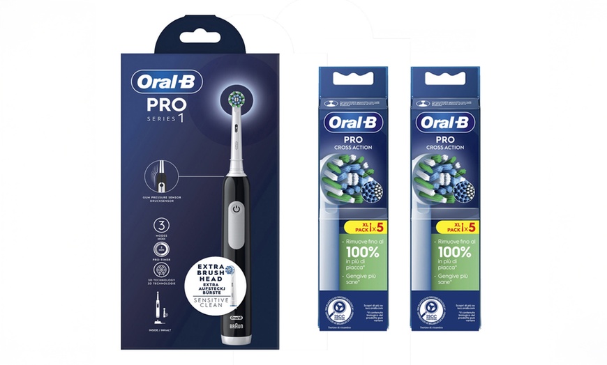 Image 8: Oral-b Pro Serie 1 o IO serie 3 con 5 o 10 cabezales Crossaction o Sensitive Clean