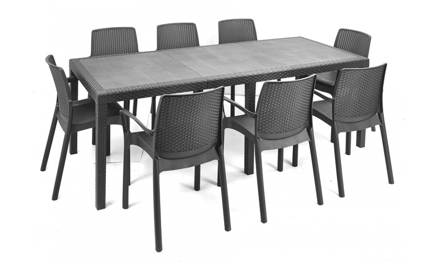 Image 4: Table d'extérieur rectangulaire extensible