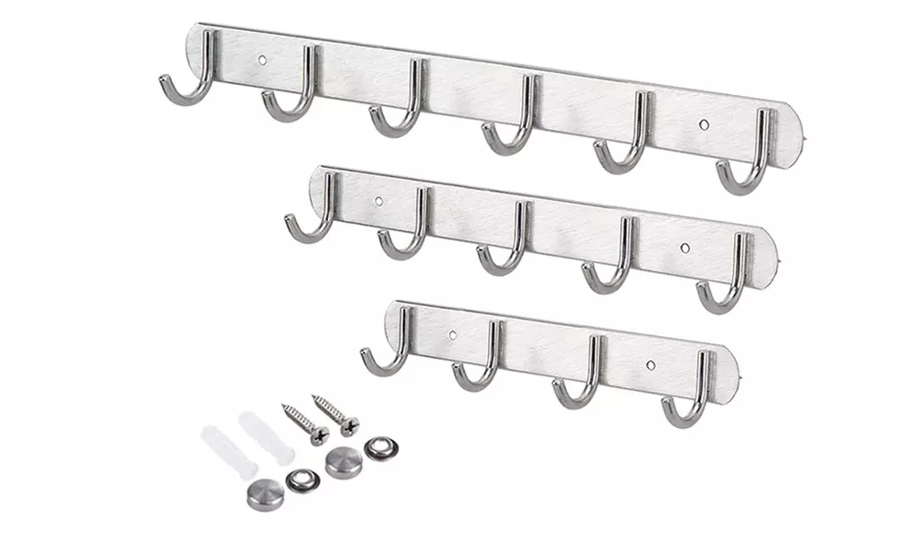 Wall Mounted Heavy Duty Coat Hooks Hat Key Holder Rack for Entryway Bathroom