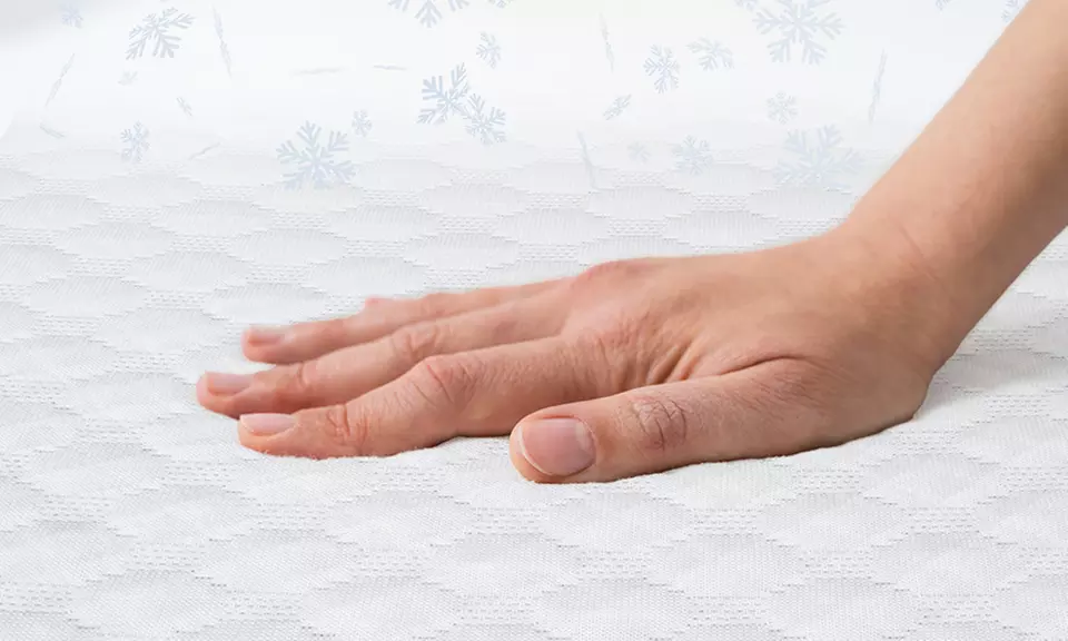 Coprimaterasso effetto rinfrescante termoregolatore, elasticizzato con angoli