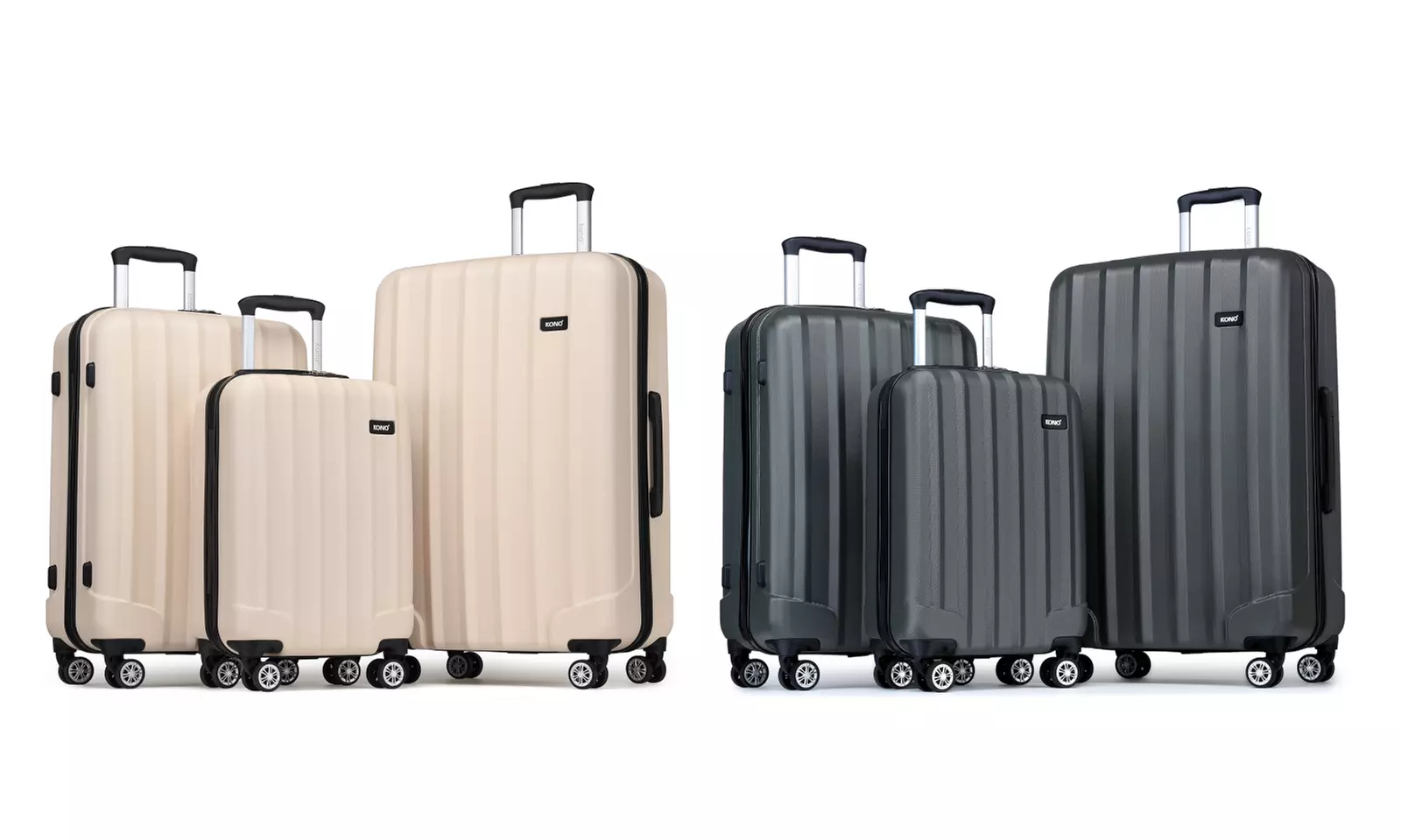 KONO Hartschalen-Koffer einzeln oder im 3er-Set in Grau oder Beige - Primary Image