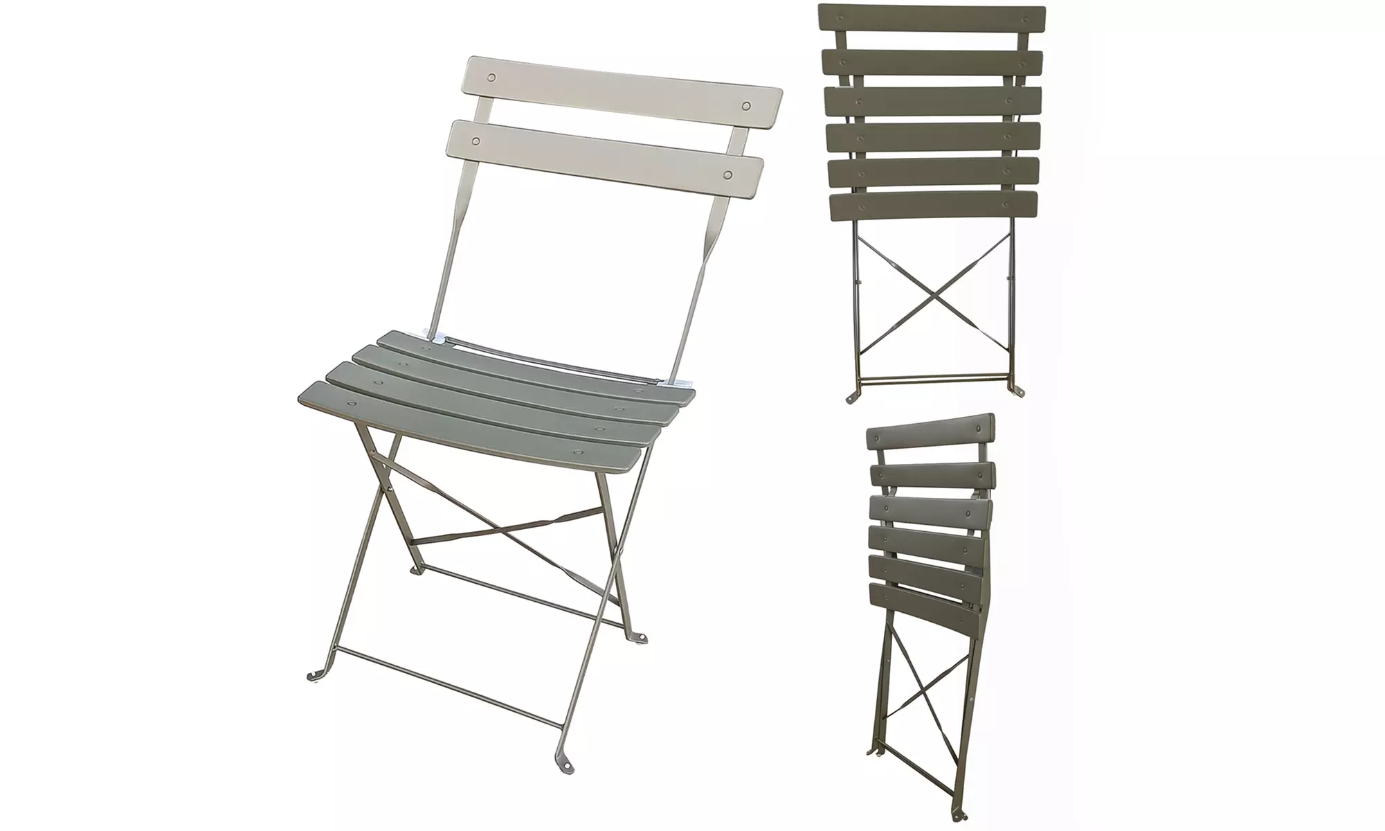 Folding Metal Bistro Garden Furniture Set