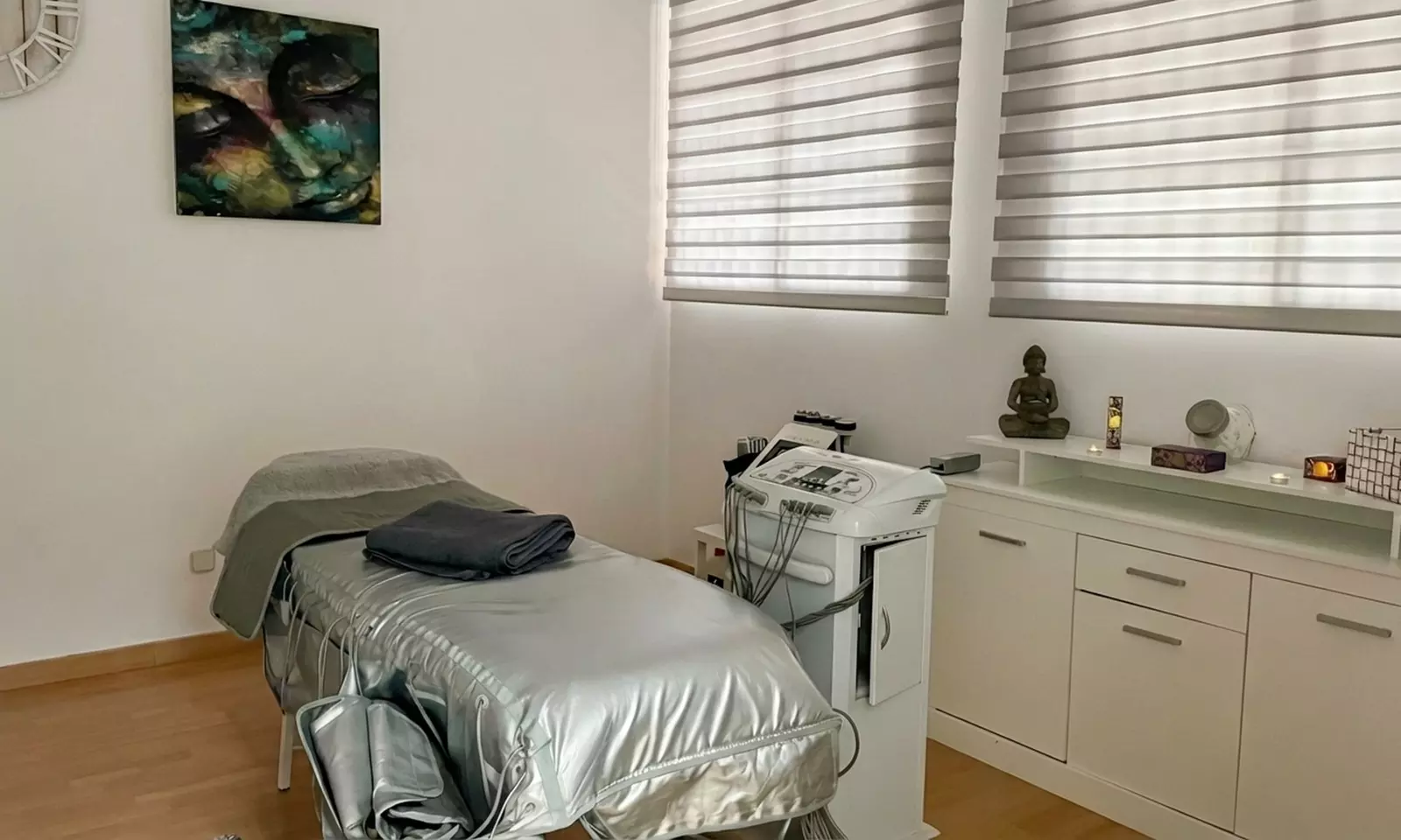 5 o 10 sesiones de estimulación electromagnética o presoterapia