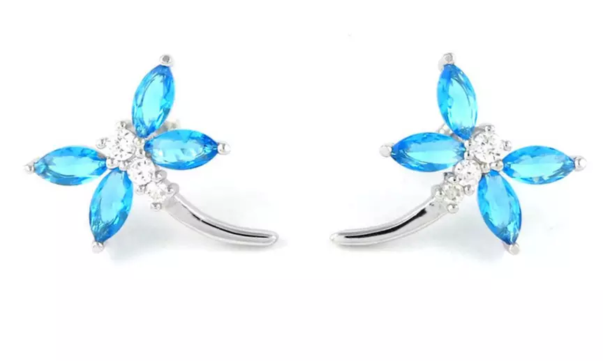 Solid sterling Silver Dragonfly Earrings