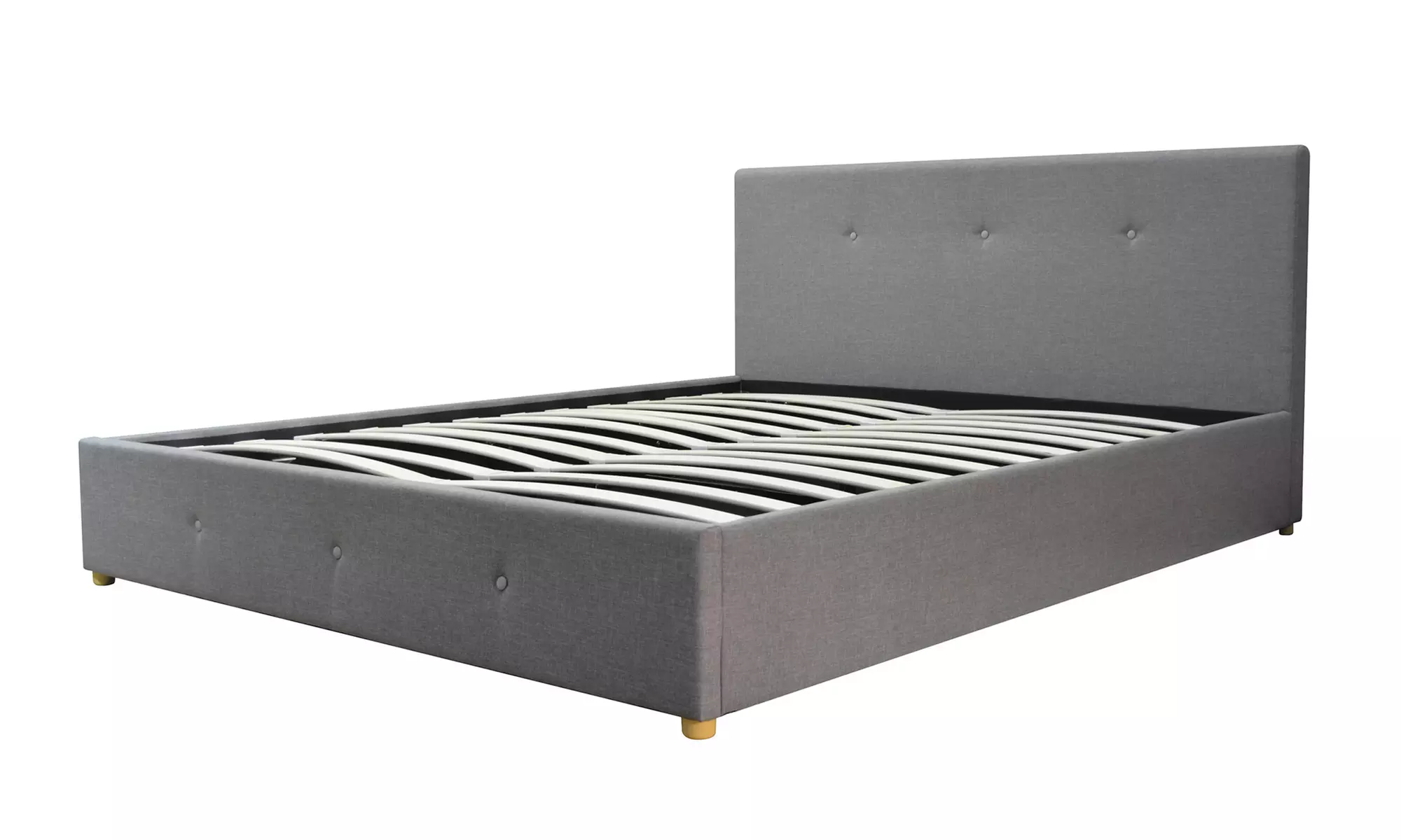 Lit coffre majestueux tissu capitonné Sampur