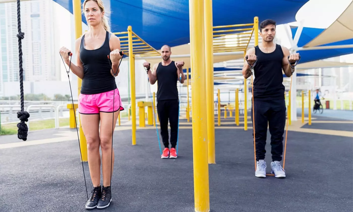 iMounTEK Resistance Bands Exercise Set Fitness Workout Tube Bands (11-Piece)