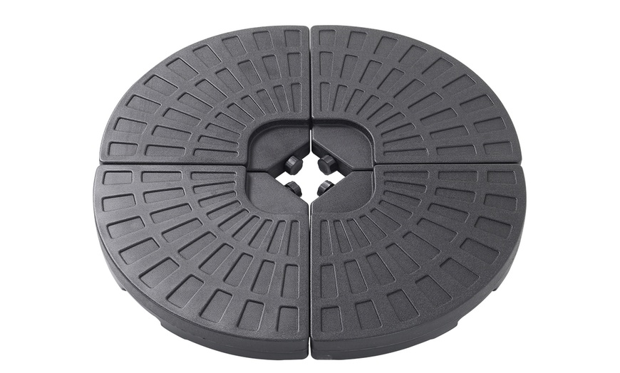 Image 17: Rotatable Square Cantilever Umbrella with Fillable Base