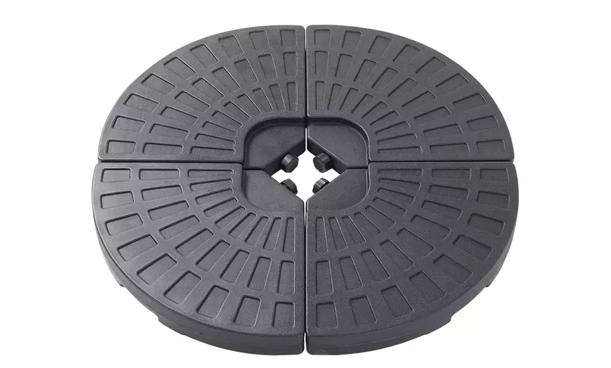 Image 17: Rotatable Square Cantilever Umbrella with Fillable Base