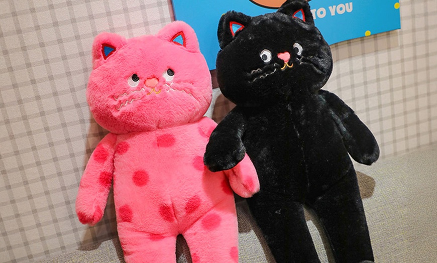 Image 14: Kawaii Spotted Cat Plush Toy