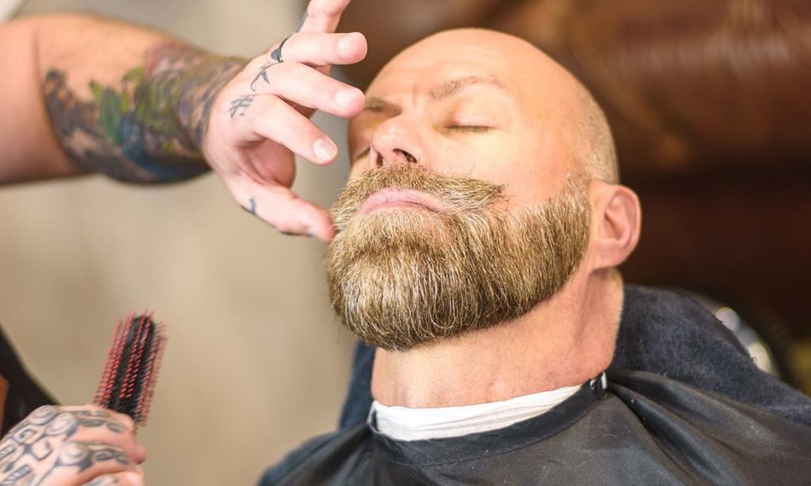 Hair Cut with Optional Beard Trim with Mini Facial, Beer and More