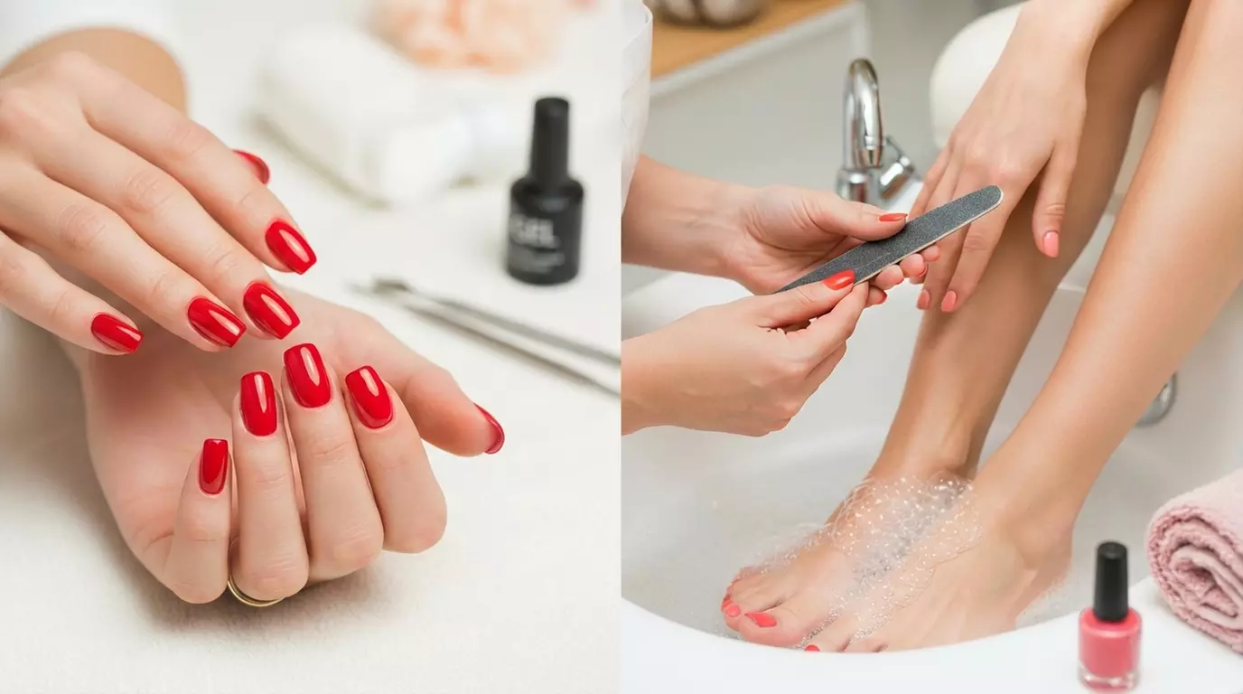 Pamper Your Nails: Classic or Gel Pedicure or Manicure or Gel Manicure and Regular Pedicure ( Up to 39% Off )