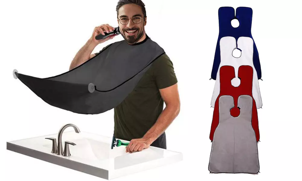 1 à 4 tabliers de barbe imperméables pour le rasage en nylon avec ventouses - Primary Image
