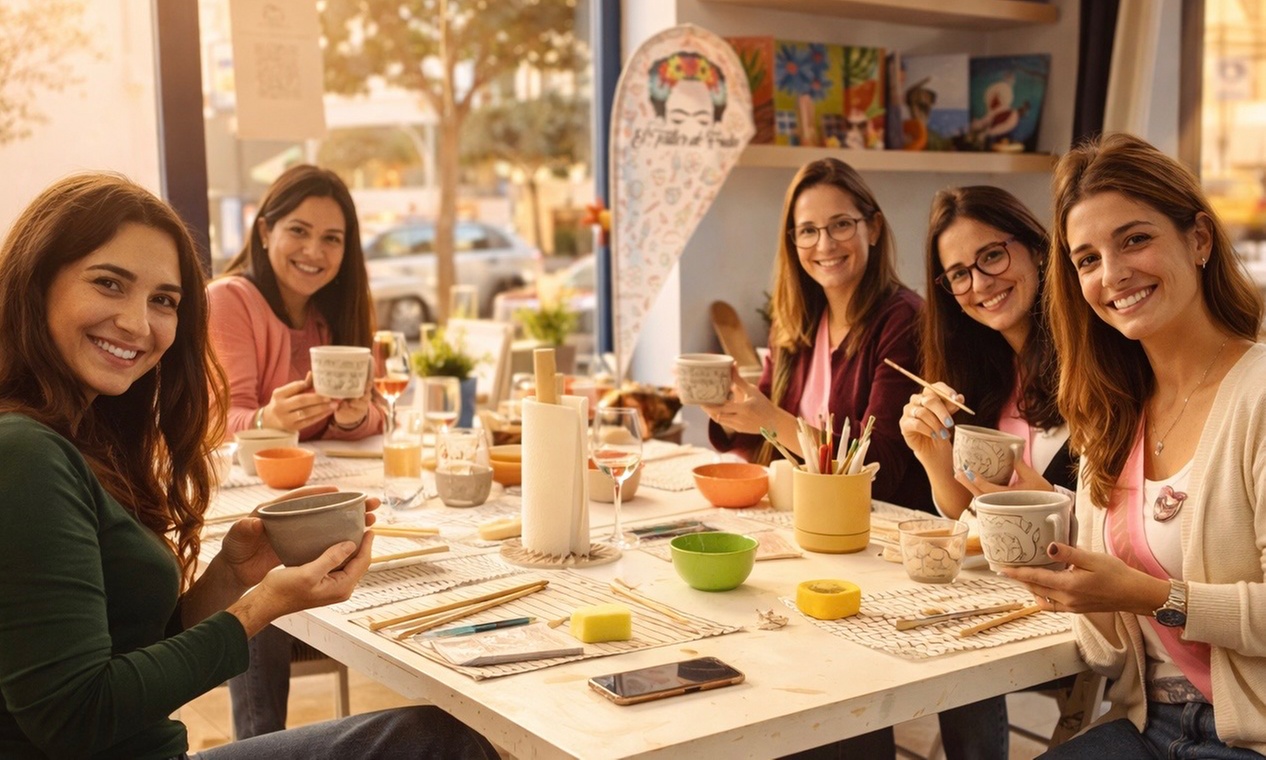 Cerámica 2,5 h con vino ilimitado 1 o 2 personas