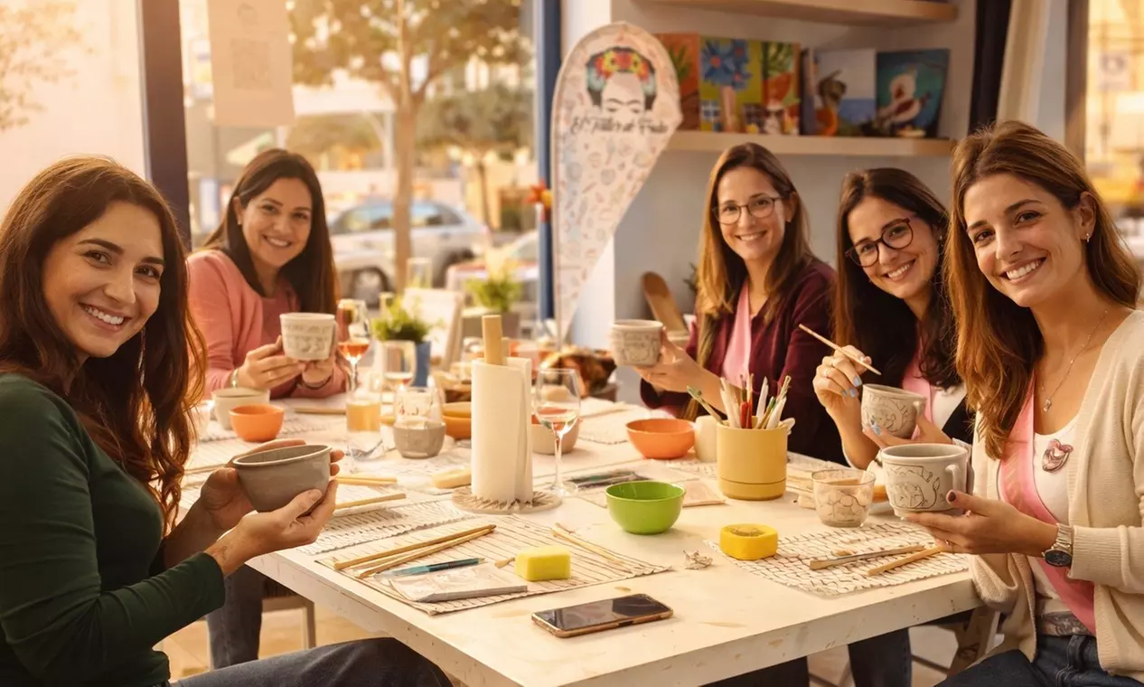 Cerámica 2,5 h con vino ilimitado 1 o 2 personas