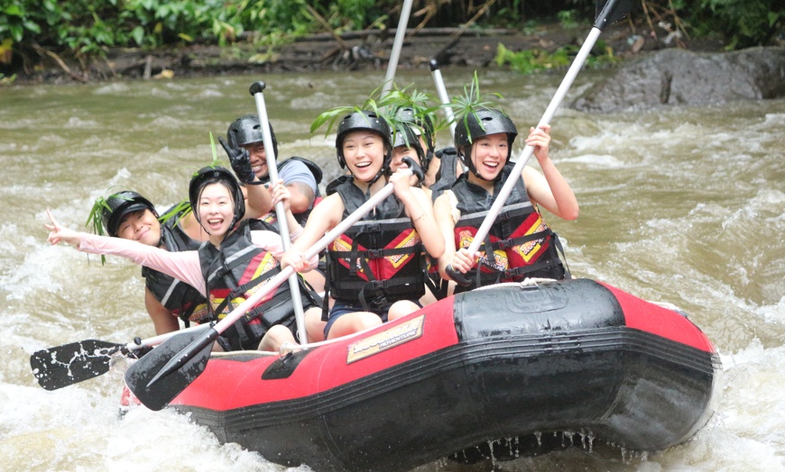 Image 1: Bali: Whitewater Rafting with Gourmet Buffet Lunch for up to 4