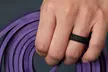Men's Fashion Flexible Comfortable Silicone Wedding Ring Band Rubber 7 Pack - Second Medium